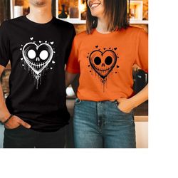 t-shirt (2022) halloween heart doodle shirt thanksgiving happy halloween vibes spooky season ghost witch bat vampire boo