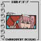 Zero Two embroidery design