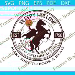 funny halloween sleepy hallow est 1790 svg cutting file