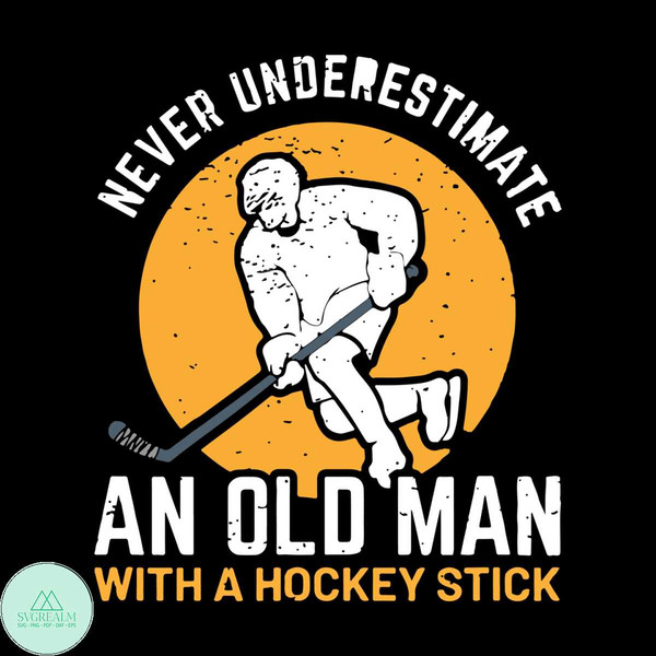 Never underestimate an old online man with a hockey stick