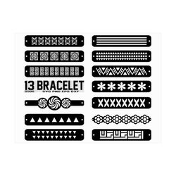Leather Bracelets SVG/ Bracelet template SVG/ Jewelry template/ Cutting template/ Laser cut/ Bracelet Cricut/ Bracelet d