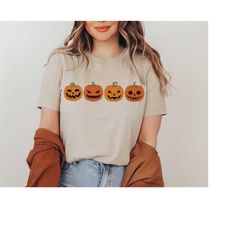 Pumpkin Shirt, Pumpkin Jack O Lantern Shirt, Halloween Crewneck Shirt, Halloween Shirt, Spooky Season, Fall Shirts