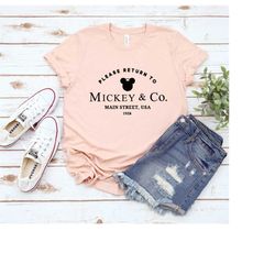 Please Return to Mickey & Co Shirt, Disney Vacation Tee, Mickey and Co, Main Street USA, Disney Shirt, Cute Disney Micke