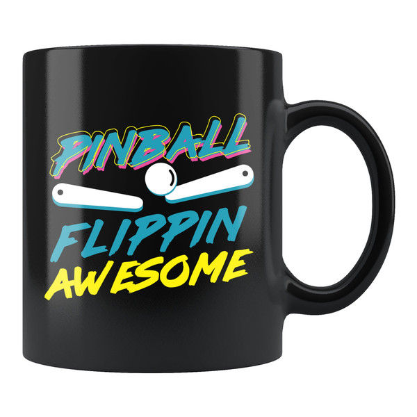 Pinball Gift Pinball Mug Pinball Player Gift Retro Gamer Gift Pinball Player Mug Arcade Gamer Gift Arcade Mug Flippin' Awesome #c1741 - 1.jpg
