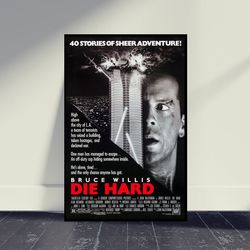 Die Hard Movie Poster Wall Art, Room Decor, Home Decor, Art Poster For Gift, Vintage Movie Poster, Movie Print