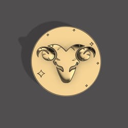 aries sign stl file for cnc