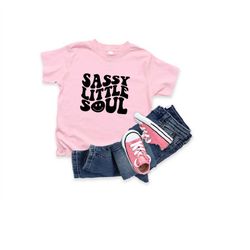 Sassy Little Soul Shirt, Retro Neutral Boho Girls T-Shirt, Trendy Sassy Shirt for Girls, Preppy Shirt, Aesthetic Shirt