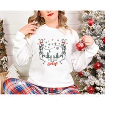 this the season to be jolly, skeleton dancing christmas sweatshirt, skeleton dance sweatshirt, skull christmas sweatshir
