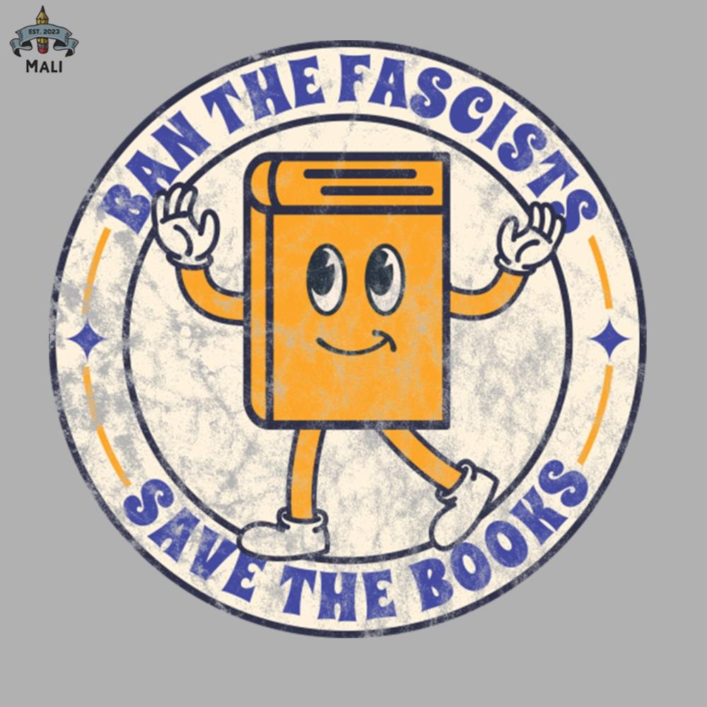 ML06071969-ban the fascists save the books vintage illustration Sublimation PNG Download.jpg