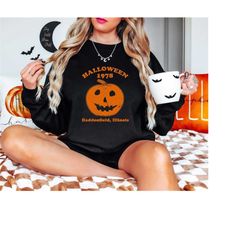 halloween 1978, haddonfield illinois shirt, halloween shirt, halloween gift, women shirt, halloween pumpkin shirt
