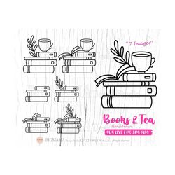 books svg,books svg files for cricut,books outline,svg bundle,dxf,coffee,cut file,cricut,silhouette,commercial use,insta