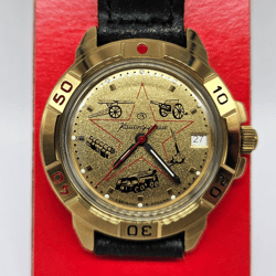 Vostok Komandirskie 2414 Army Artillery Red Star 439213 New men's mechanical watch