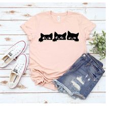 cute cats shirt, three cats shirt, cute kitty tee, kitten t-shirts, three cats t-shirt, gift for cats lover, cat mom shi