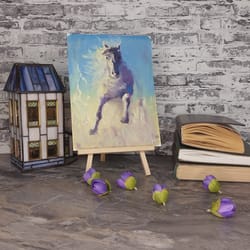 original oil painting running horse..