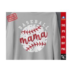 baseball mama svg cheer mom shirt design cut files for cricut and silhouette cameo.