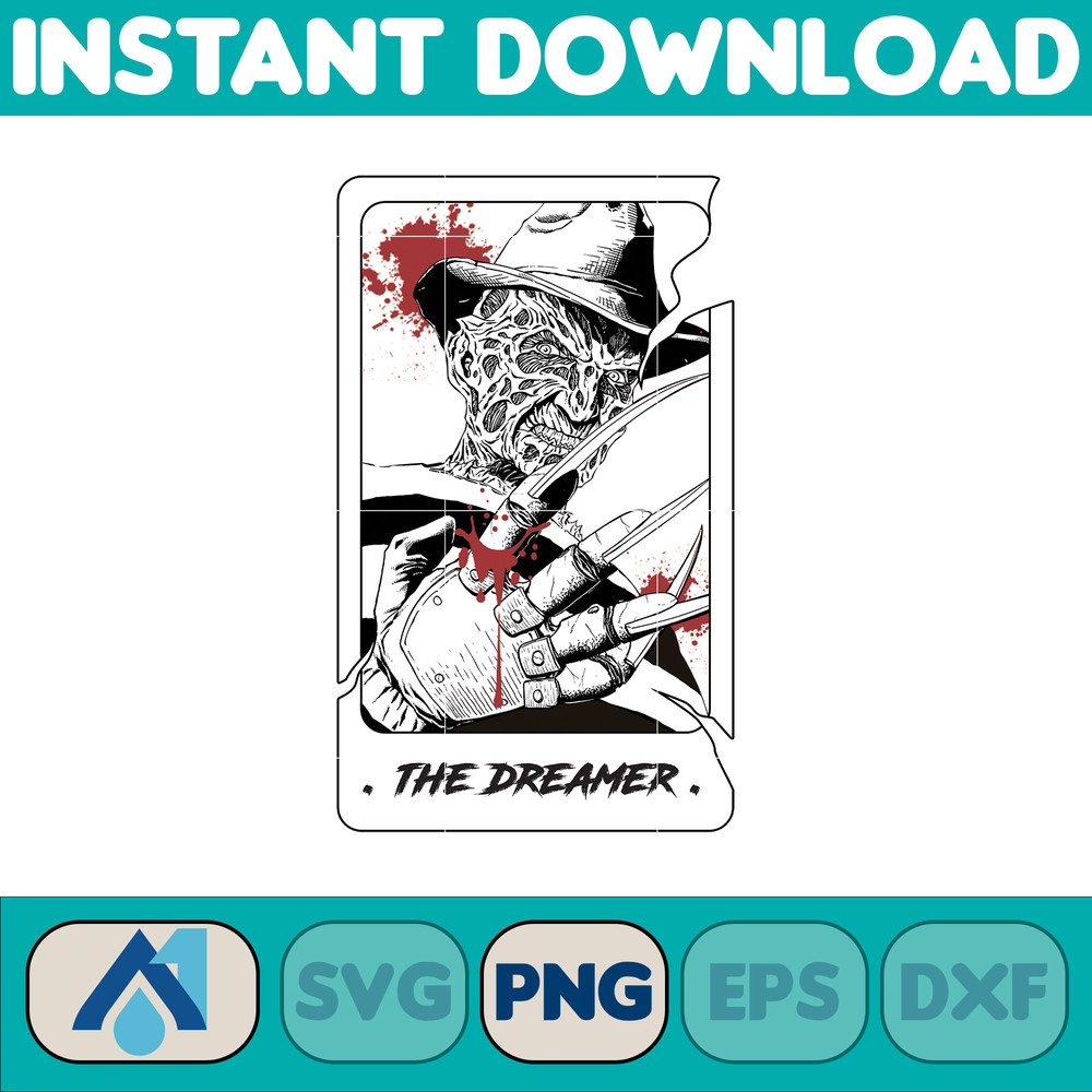 Horror Movie Character Tarot Card PNG, Horror Friends PNG , Retro Halloween Horror Movie PNG (1).jpg