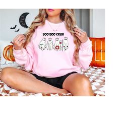boo boo crew, halloween nurse sweatshirt, halloween nurse crew, halloween gift, gift for nurse, halloween nurse party
