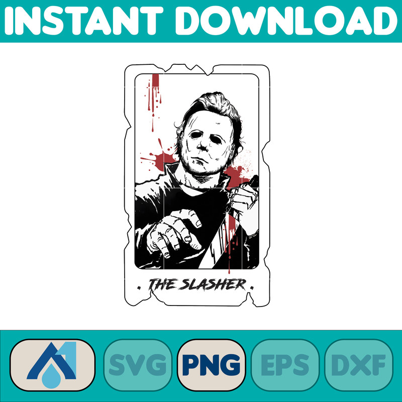 Horror Movie Character Tarot Card PNG, Horror Friends PNG , Retro Halloween Horror Movie PNG (6).jpg