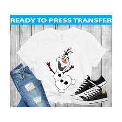 ready to press - disney olaf transfers - disney frozen olaf - colorful olaf dtf- iron on transfers - disney - heat tra