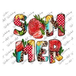 summer strawberry png, watercolor strawberry png, summer png, summer fruit png , summer fruit png digital downloads