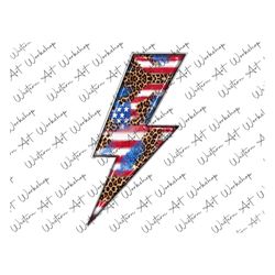 american lightning bolt png, american flag png, 4th of july, independence day, lightning bolt png, sublimation design in