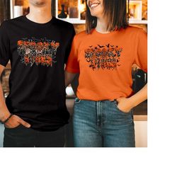 T-SHIRT (1876) Halloween Leopard Spooky Vives Shirt Cute Halloween Ghost Bat Cat Spooky Scary Witch Vampire Boo Tee Gift
