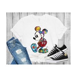 ready to press, disney transfers - colorful mickey - dtf, sublimation ready to press - disney, heat transfers - heat pre