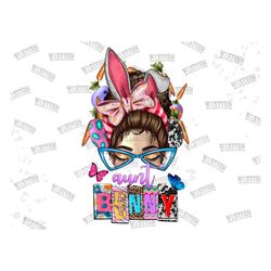 bunny aunt messy bun png sublimation design,happy easter,afro messy bun easter day png,easter aunt png design,messy bun