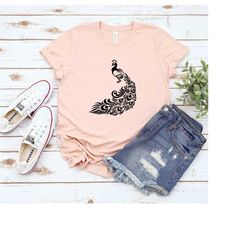 peacock shirt women, peacock shirt, bird shirt, animal shirt, nature shirt, peacock graphic tee, peacock lover gift