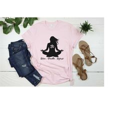 relax breathe refresh shirt, namaste shirt, yoga tree shirt, workout shirt, yinyang shirt, meditation shirt, yoga shirt