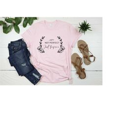 not perfect just forgiven shirt, christian apparel, religious gifts for women, custom bible tee, religious clothing, ins