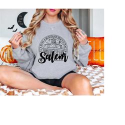halloween salem, vintage halloween sweater, halloween sweatshirt, it's just a bunch of hocus pocus, halloween gift