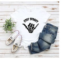 stay spooky shirt, halloween shirt, minimal stay spooky halloween shirt, funny halloween shirt, halloween party shirt, m