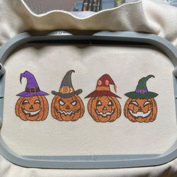 Pumpkin Halloween Embroidery Design, Pumpkin Face Embroidery Design, Scary Pumpkin Embroidery Machine Design