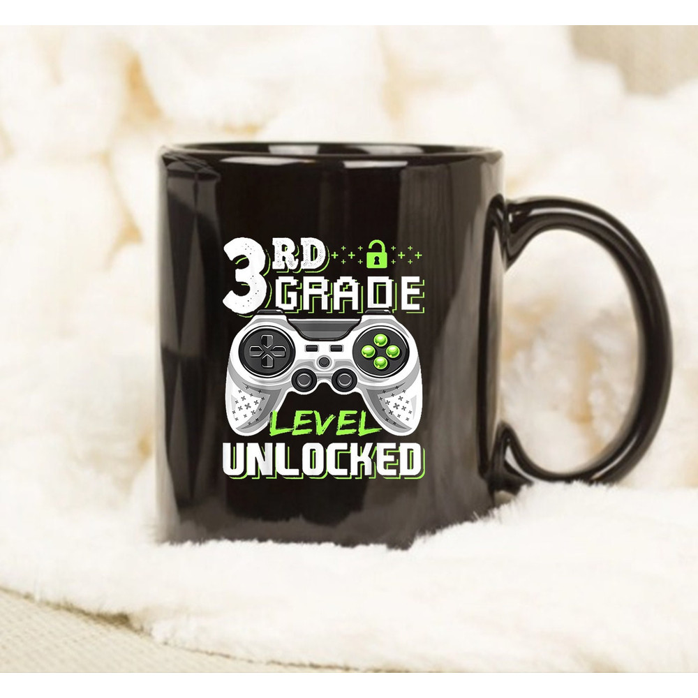 3rd Grade Level Unlocked Video Game Back to School Boys Gifts Mug - 1.jpg