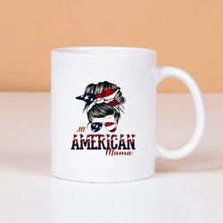 4th of july all american mama mug, anniversary mug