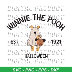 retro pooh ghost winnie the pooh svg digital cricut file