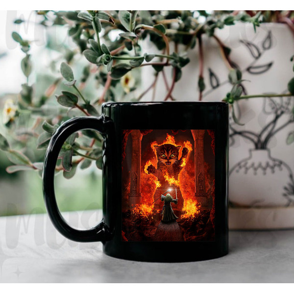 Balrog Cat Cup, Angry Cat Mug, Gifts for Friends, Gifts for Cat Lovers - 2.jpg