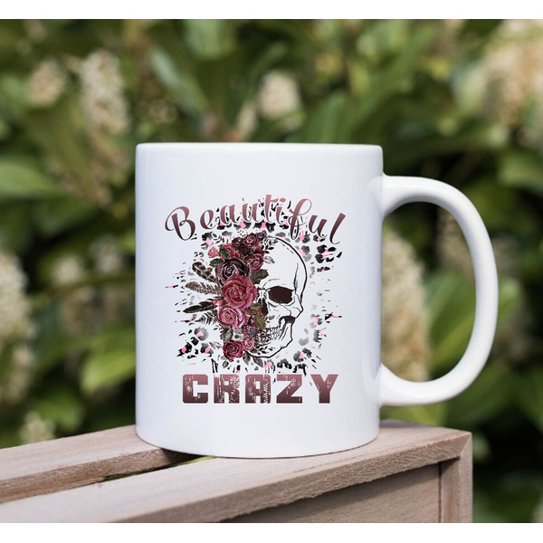 Beautiful Crazy Skull Mug, Beautiful Crazy Design, Gift Birthday, Gift Anniversary - 2.jpg