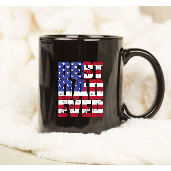 Best Dad Ever With US American Flag Gift For Father's Day Mug - 1.jpg
