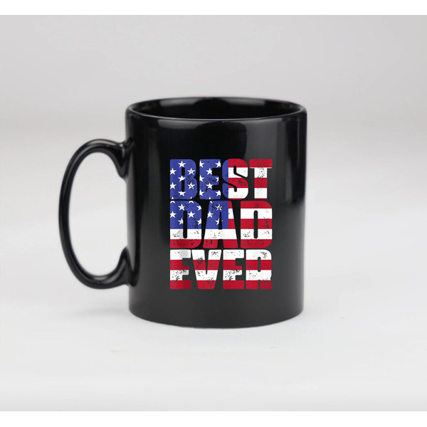 Best Dad Ever With US American Flag Gift For Father's Day Mug - 2.jpg