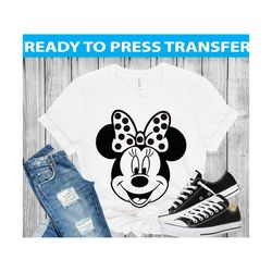ready to press - disney transfers - minnie - dtf- iron on transfers  - disney - heat transfers - heat press