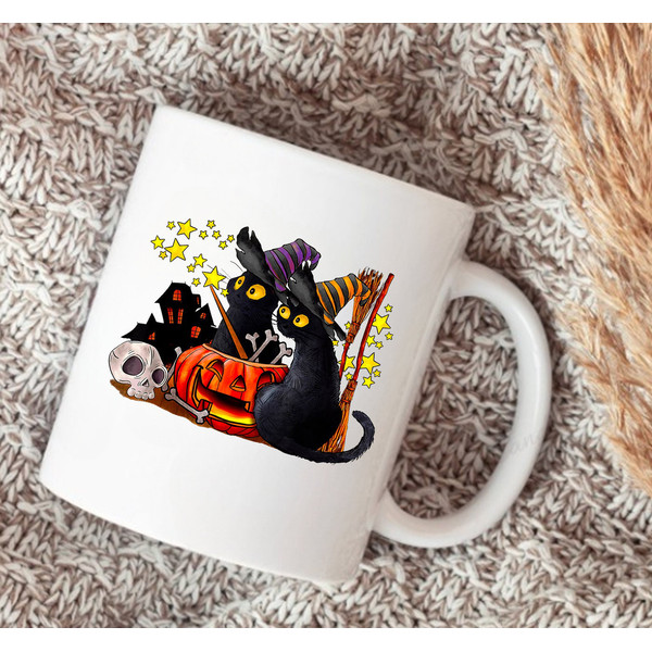 Black Cat Halloween Mug, Funny Halloween Mug, Cat Mug, Pumpkin Mug, Halloween Mug, Halloween Coffee Mug, Coffee Mug - 3.jpg
