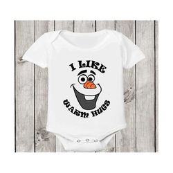 disney i like warm hugs olaf bodysuit , frozen olaf baby bodysuit , funny baby bodysuit , baby bodysuit , baby outfit