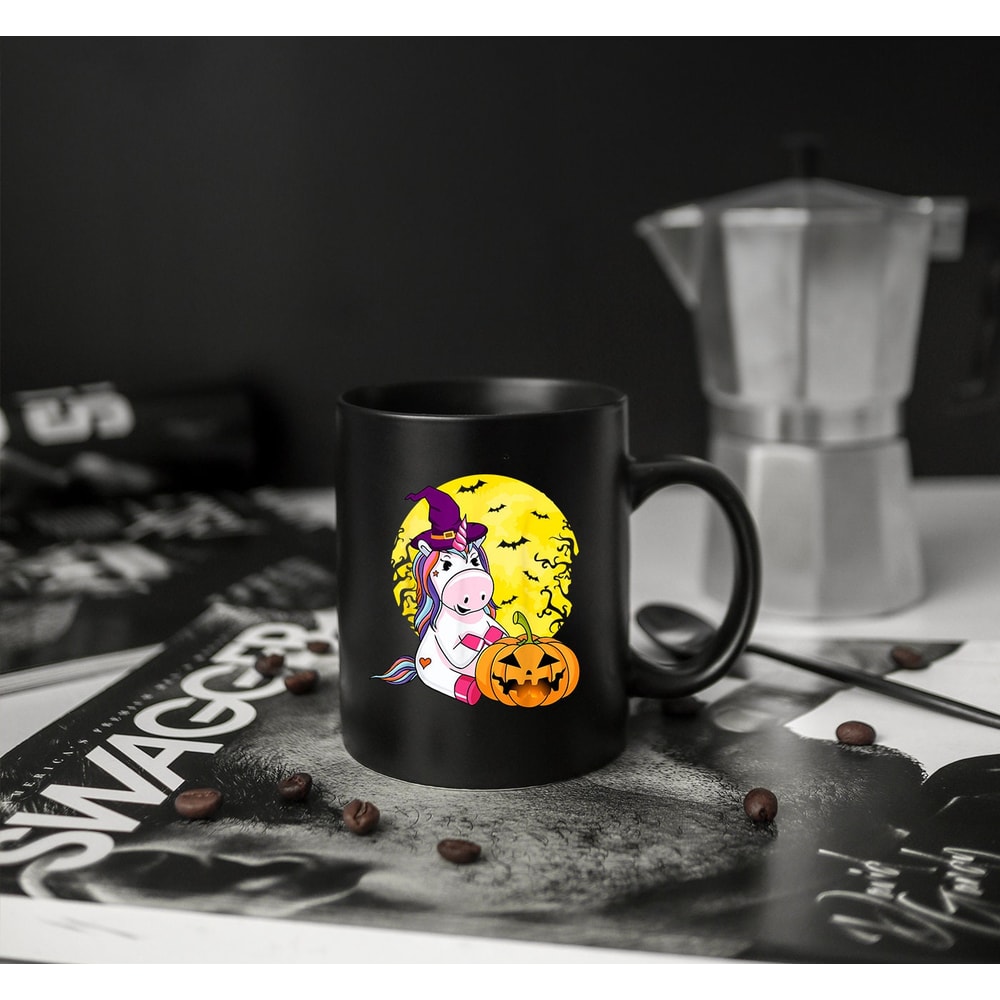 Cute Halloween Mug, Witchy Unicorn Halloween Mug, Unicorn Mug, Pumpkin Mug, Gift Mug, Halloween Mug, Ghost Mug - 2.jpg