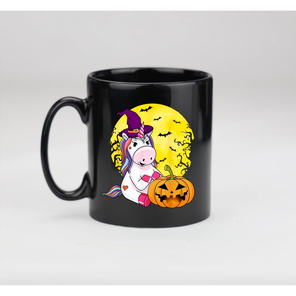 Cute Halloween Mug, Witchy Unicorn Halloween Mug, Unicorn Mug, Pumpkin Mug, Gift Mug, Halloween Mug, Ghost Mug - 3.jpg