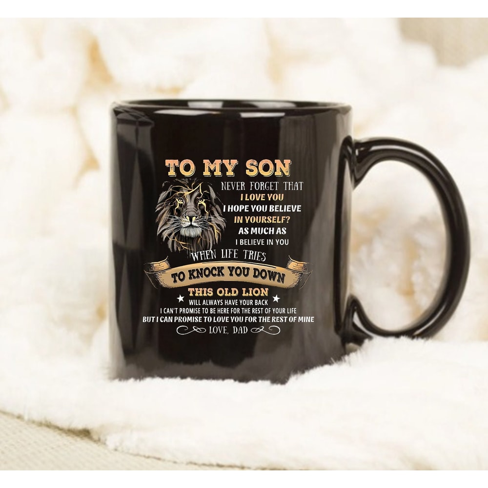 Dad Never Forget That I Love You Coffee Mug Gift For Family, Funny Black Coffee Mug, Thank You, Dad Gifts - 1.jpg