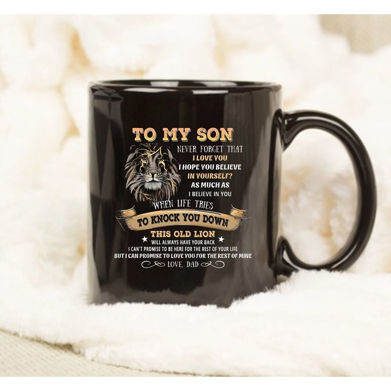 Dad Never Forget That I Love You Coffee Mug Gift For Family, Funny Black Coffee Mug, Thank You, Dad Gifts - 1.jpg