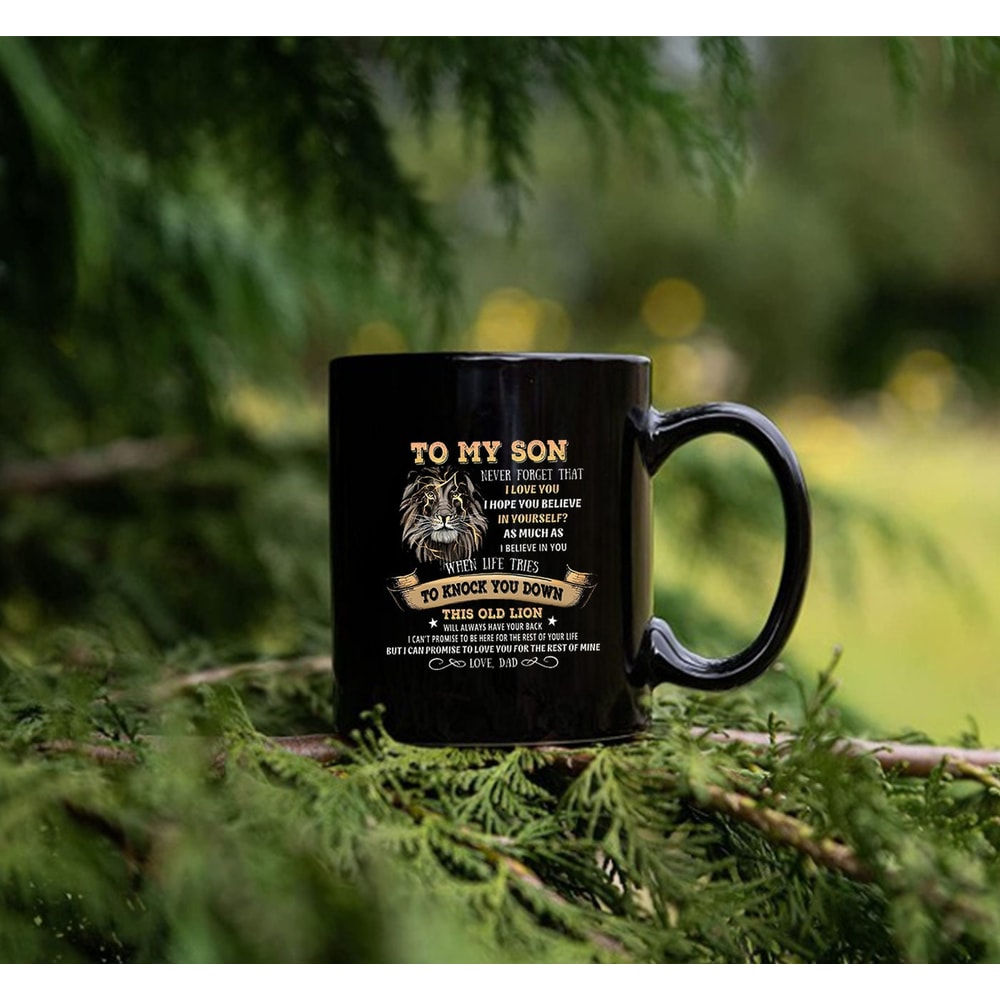 Dad Never Forget That I Love You Coffee Mug Gift For Family, Funny Black Coffee Mug, Thank You, Dad Gifts - 2.jpg