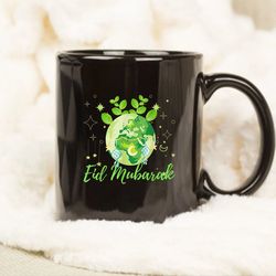 eid mubarak earth day design mug, happy earth day